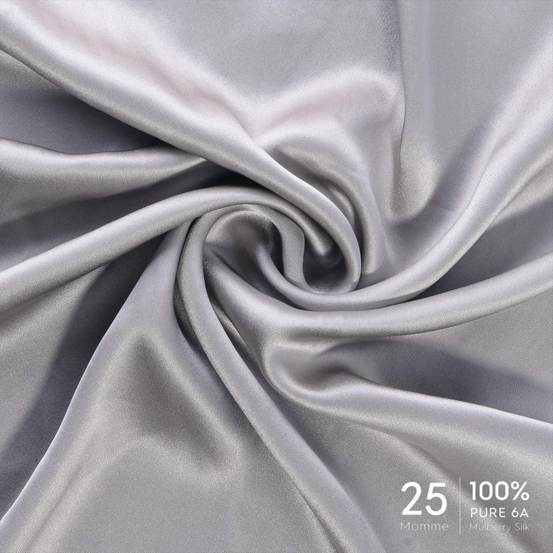 Tempest Grey Silk Pillowcase - ThisIsSilk